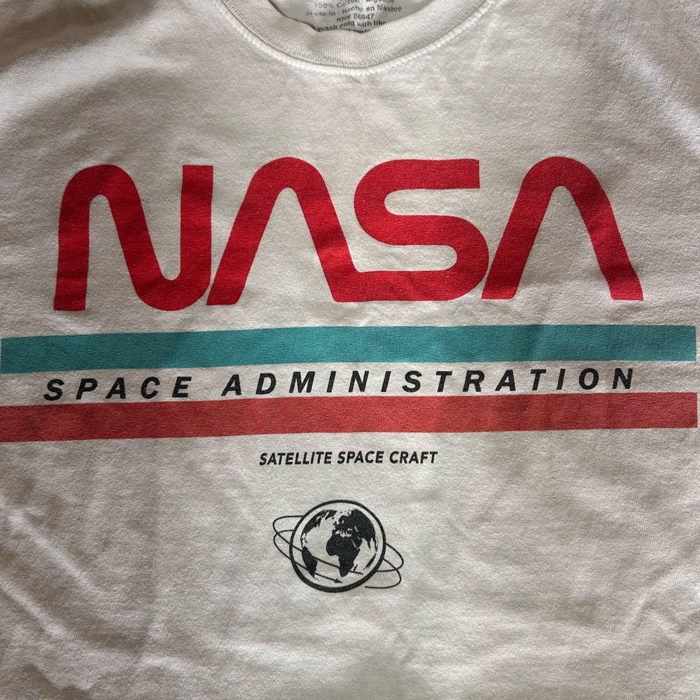 Chemistry White NASA Crop Top - Picture 2 of 3